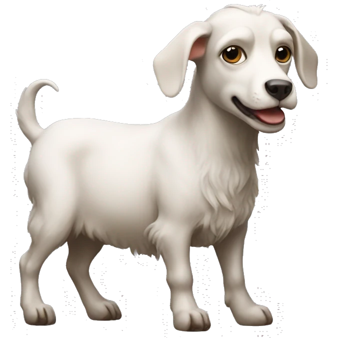 a dog with the body of a goat emoji