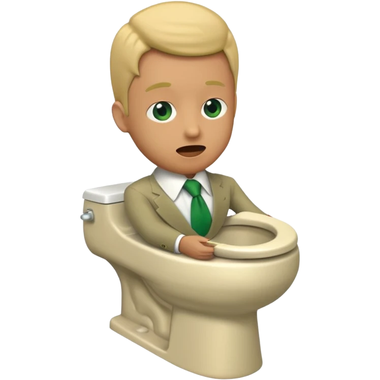 Skibidi toilet with head coming out the toilet bowl emoji