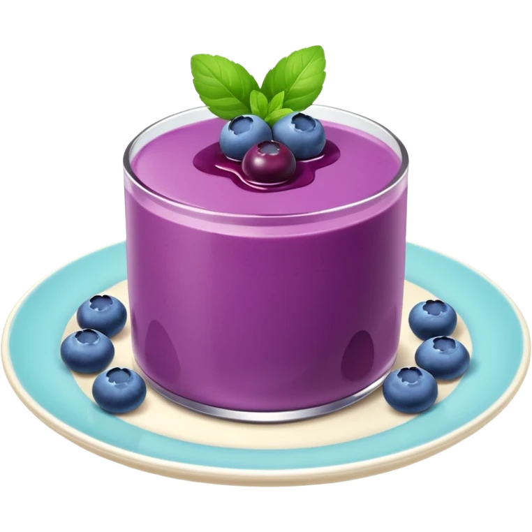 Blueberry pannacotta plate emoji