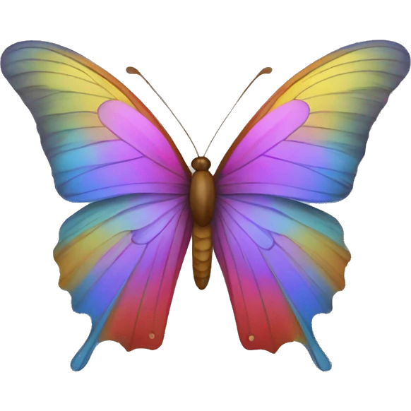 Un papillon multicolore  emoji