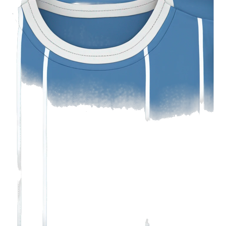 blue t-shirt with white stripe emoji