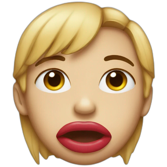 Emoji with big lips emoji
