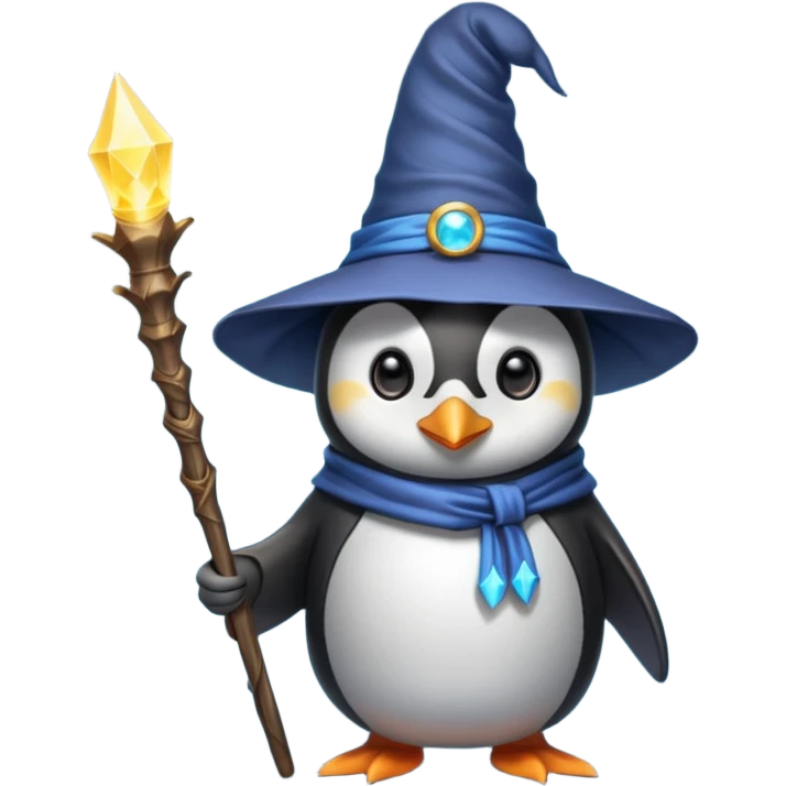 Penguin Wizard emoji