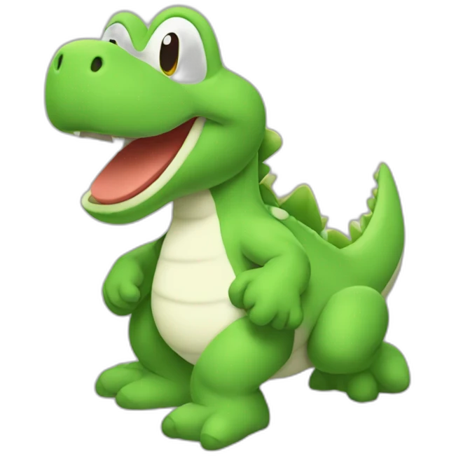 Yoshi mixed with godzille emoji