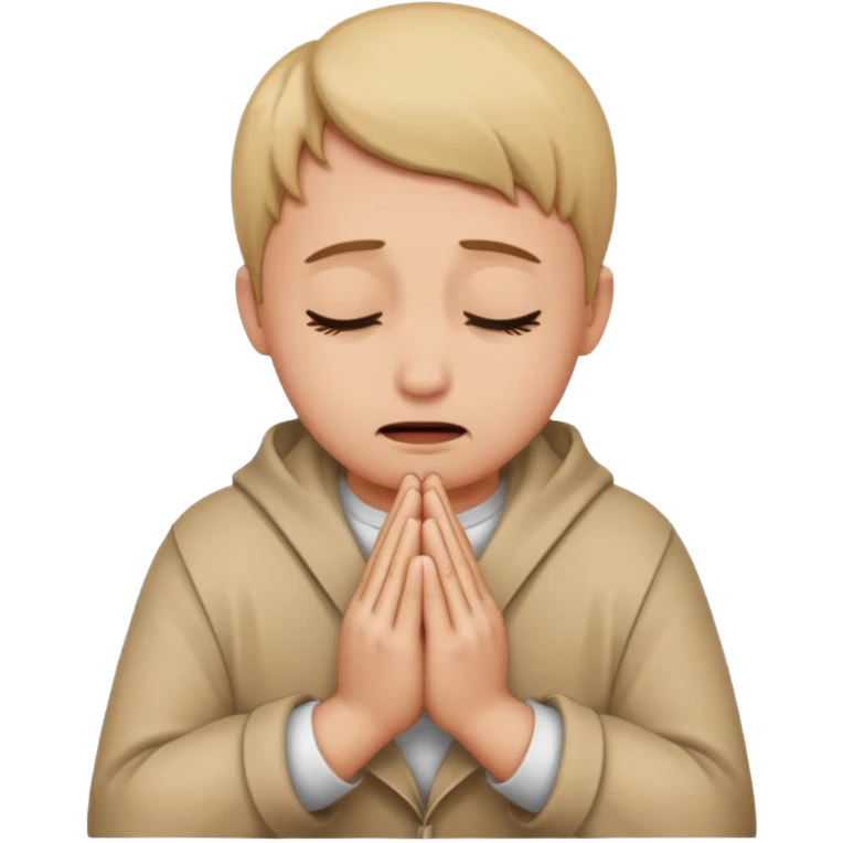 Crying while 🙏🏻 emoji