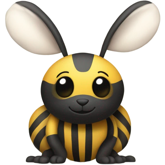bee with bunny emoji