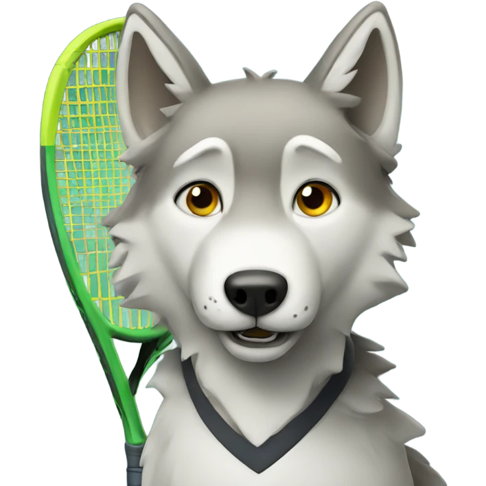 Tennis wolf emoji