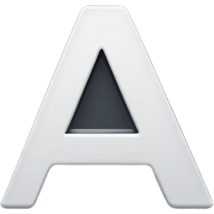 Font setting icon with letter A emoji