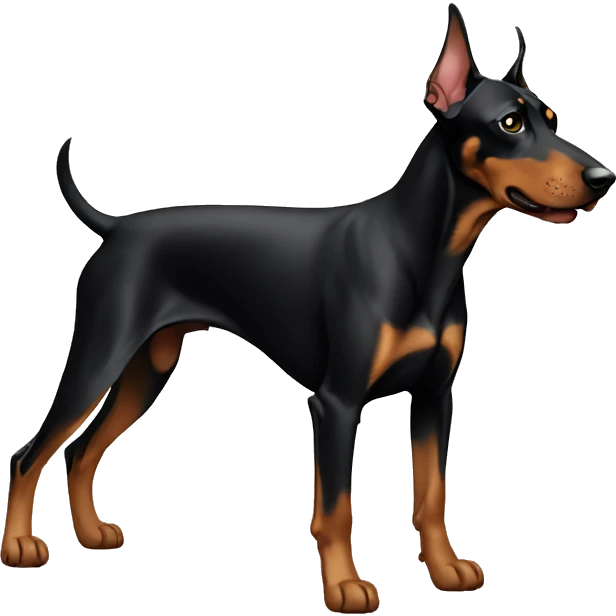 doberman pinscher black emoji