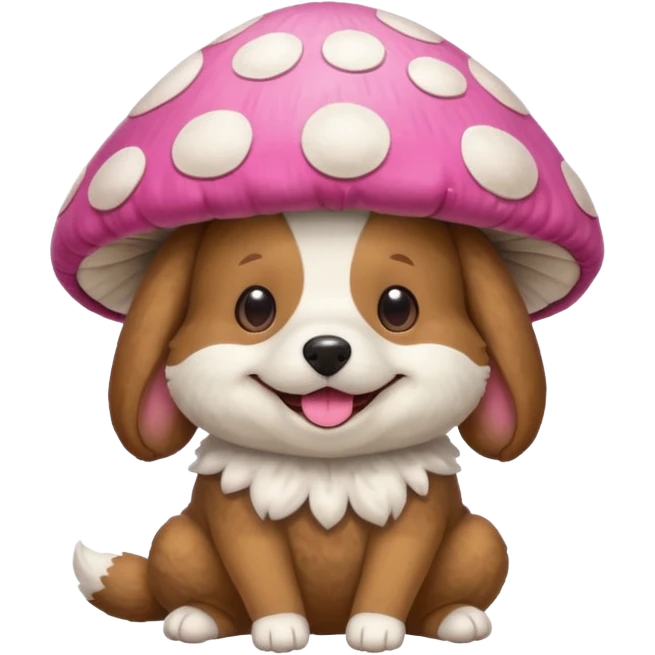 Dog in mushroom costume emoji