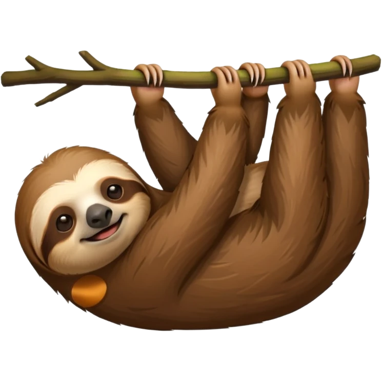 Sloth laying down emoji