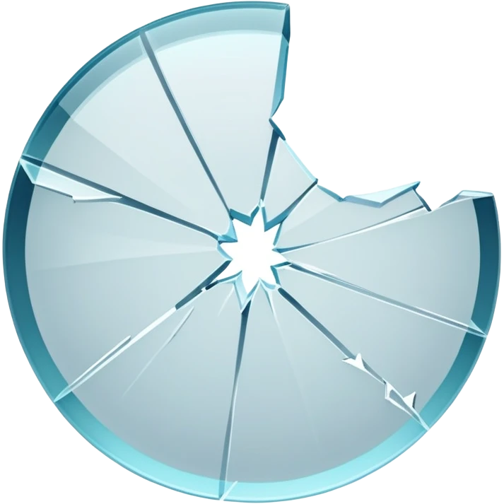 glass with a large crack emoji
