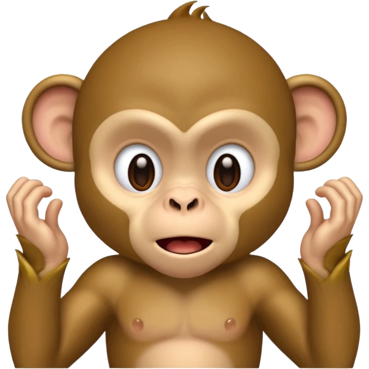 face doing the monkey taunt emoji