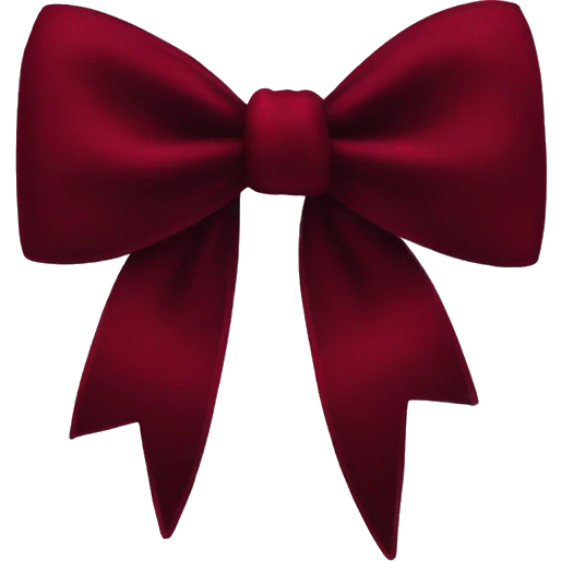 Dark velvet red bow emoji