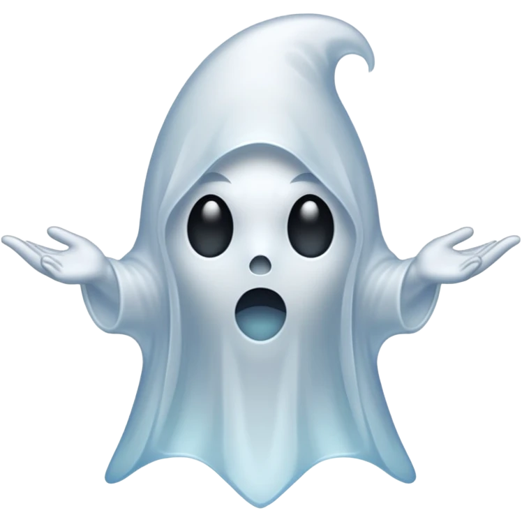 Ghost with a pointy head  emoji