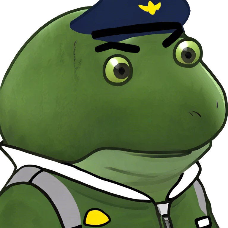 bufo dressed as pilot emoji