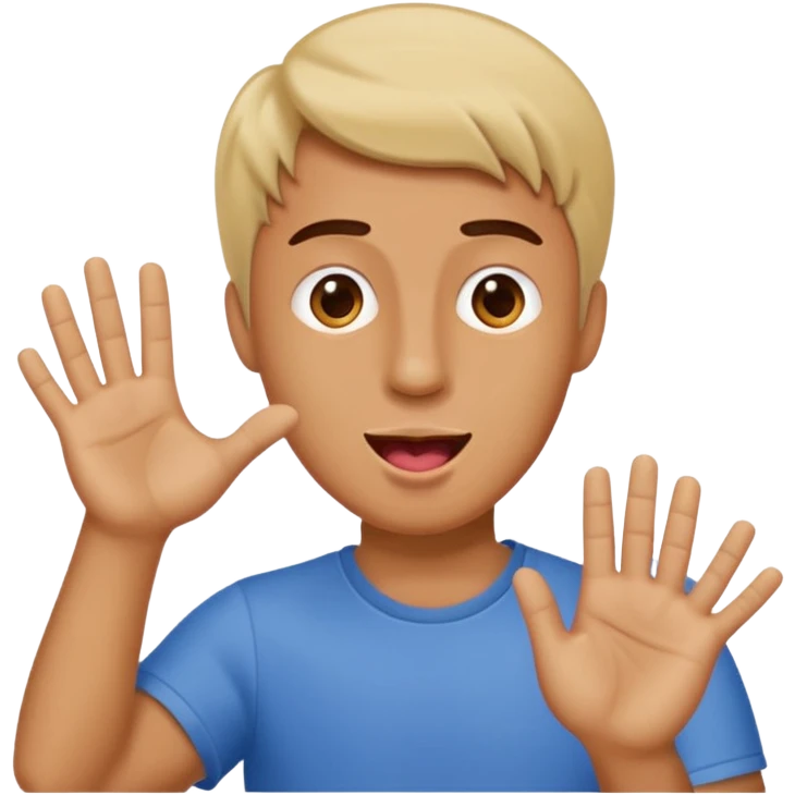 Guy fanning himself with his hand sticking tongue out  emoji