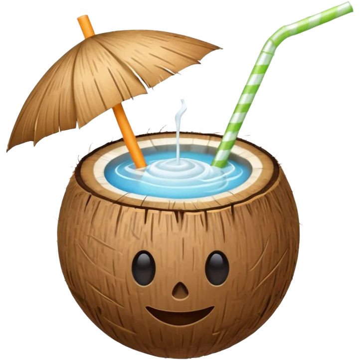 conut drink summer vibe emoji