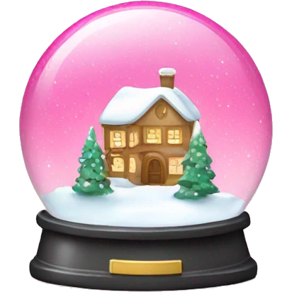 Pink snow globe emoji