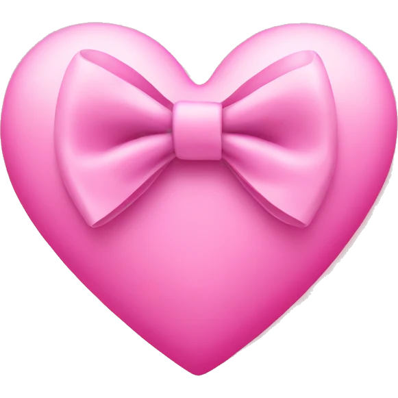 Pink heart with a bow  emoji