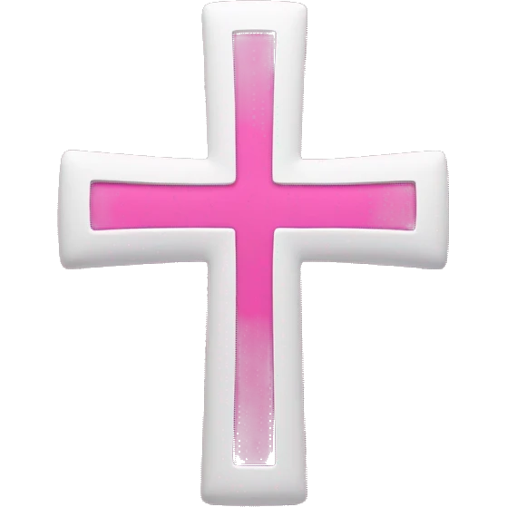 Pink cross emoji