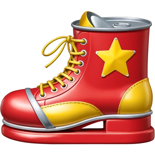 Moschino style spam can shoe sculpture  emoji