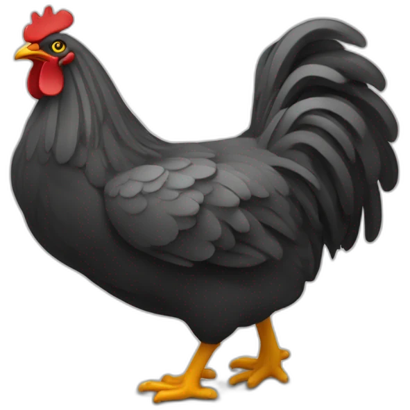 Noir qui mange du poulet emoji