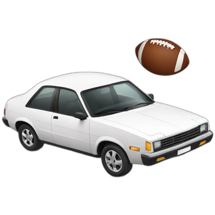 car with football emoji