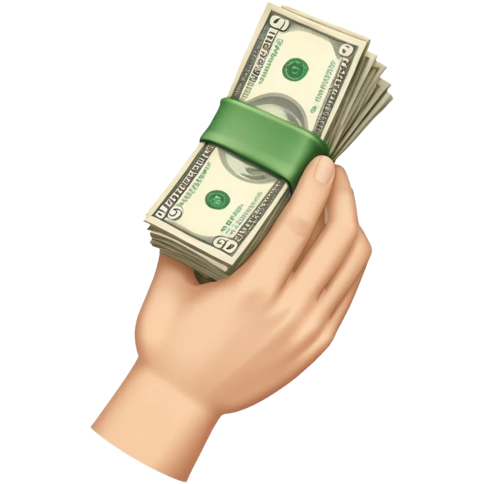 money recovery from hand emoji