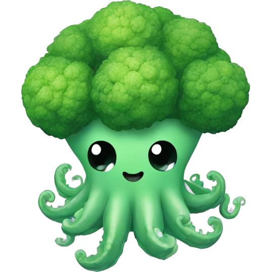 Kawaii broccoli octopus emoji