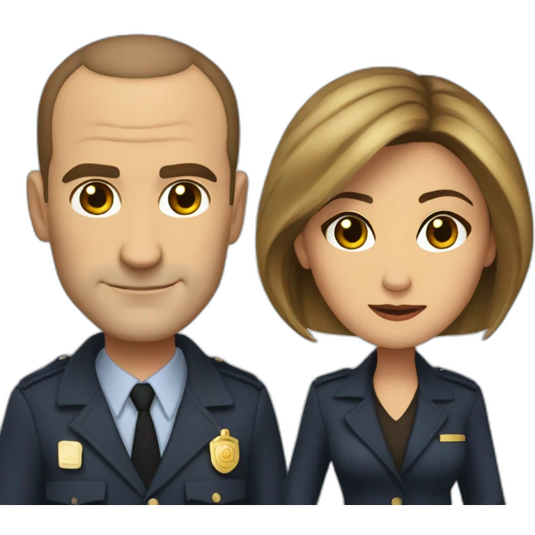Detective Olivia benson and detective Elliot stabler season 10 emoji