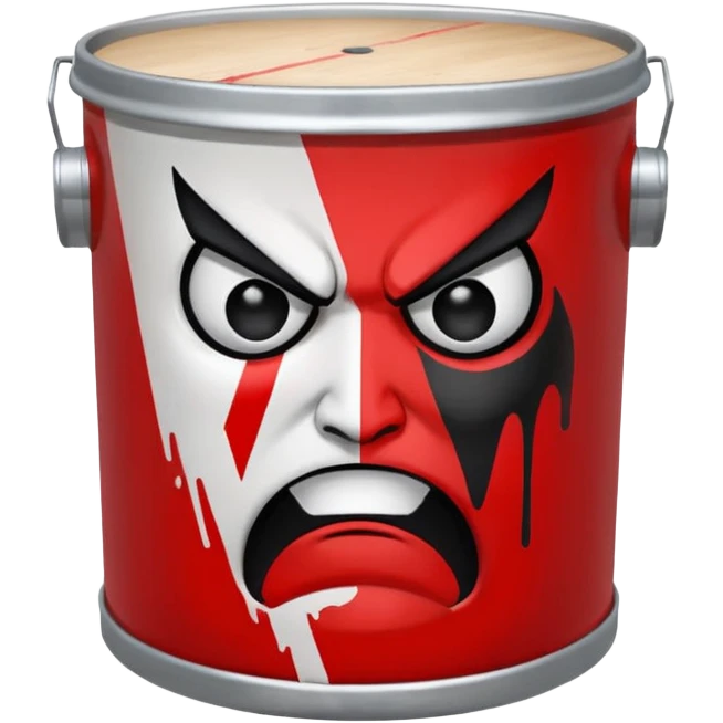 irate stencil on drum  remove skull emoji