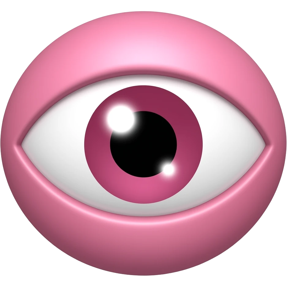 Pink evil eye emoji
