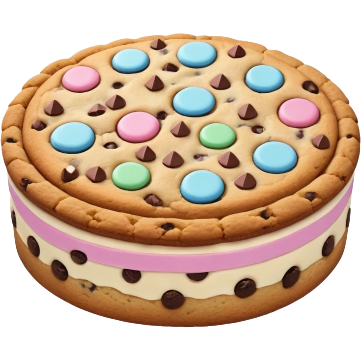 Pastel Chocolate Chip Cookie Cake emoji