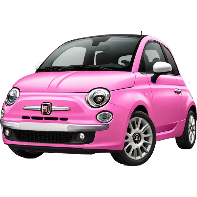 Fiat 500 pink car emoji