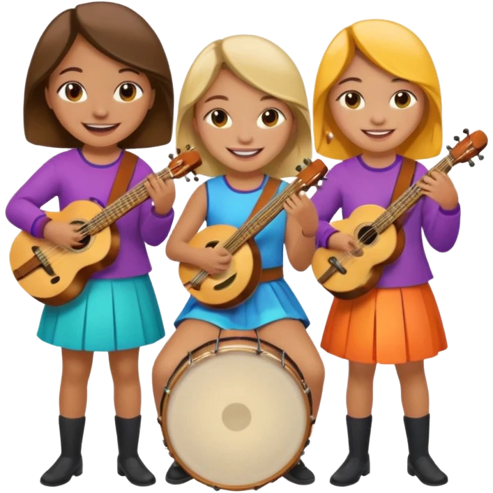 3 girl bands are so fun I banny emoji