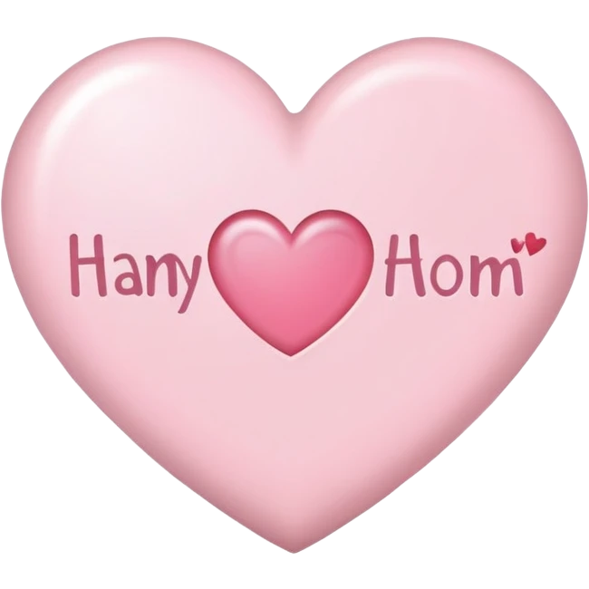 Light pink Happy Mother’s Day sign emoji