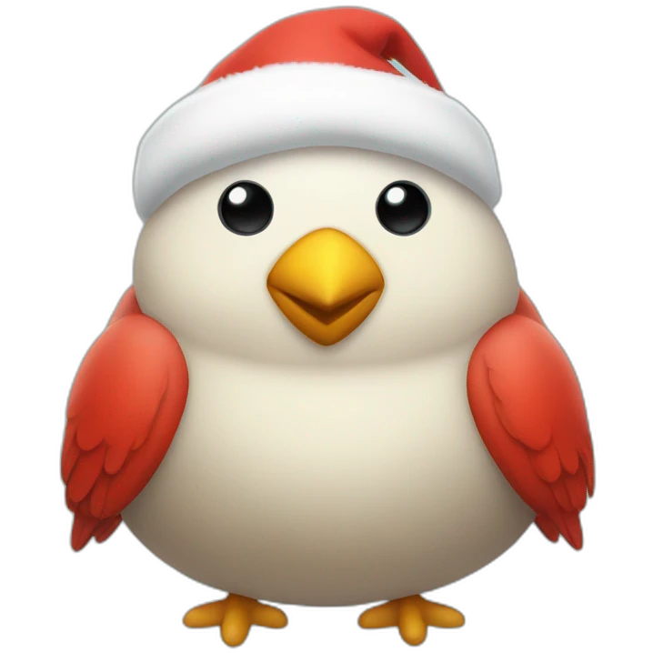 Fat Bird Santa emoji