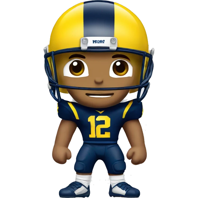 Tom Brady in his Michigan wolverines football uniform  emoji