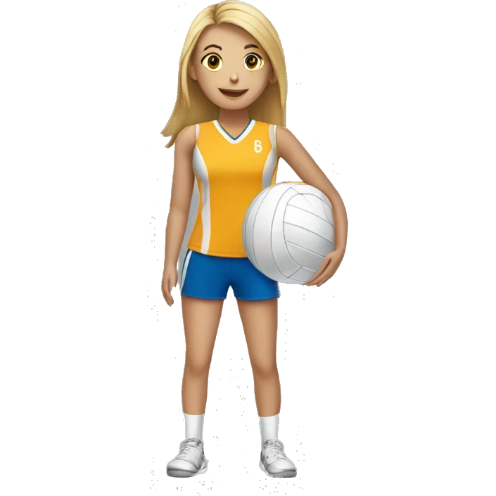 volleyball and girl  emoji