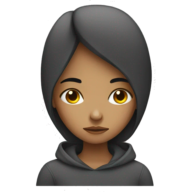 a depressed girl emoji