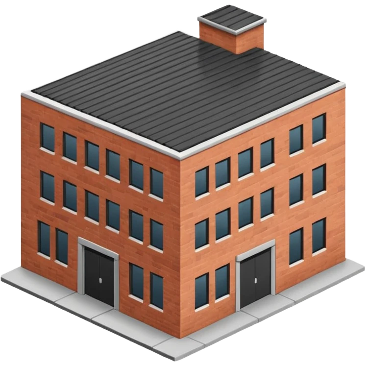 a 2d warehouse in black and white for a report from the outside. It should be the size of an emoji emoji