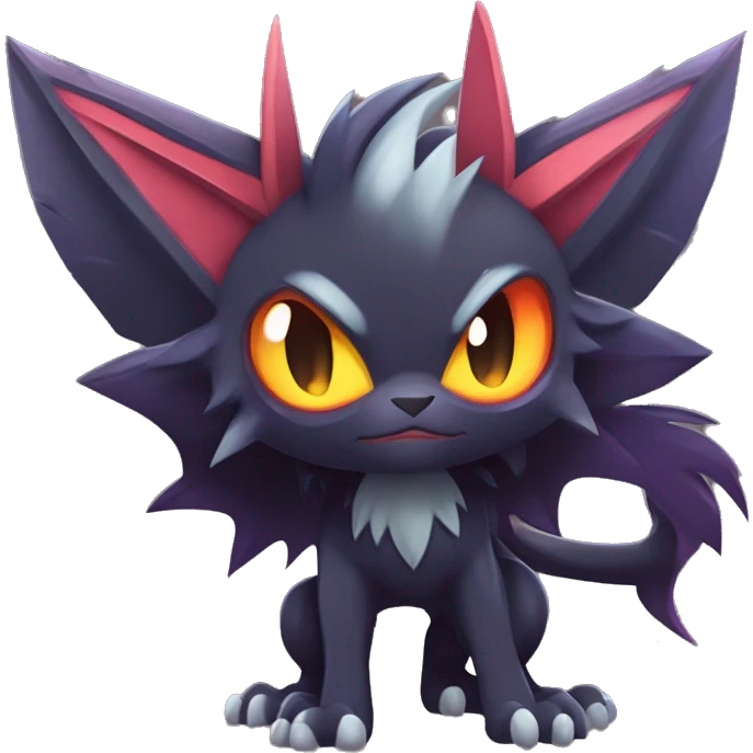 Edgy Cute Cool Kawaii Litten-Noivern-Zoroark-Noibat-Pokémon Full Body emoji