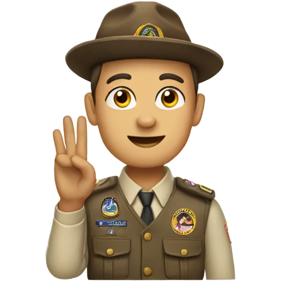 Three fingers scout emoji emoji
