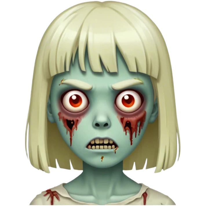 Zumbi com franja  emoji