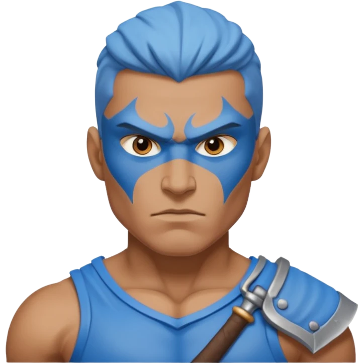 Blue warrior. emoji