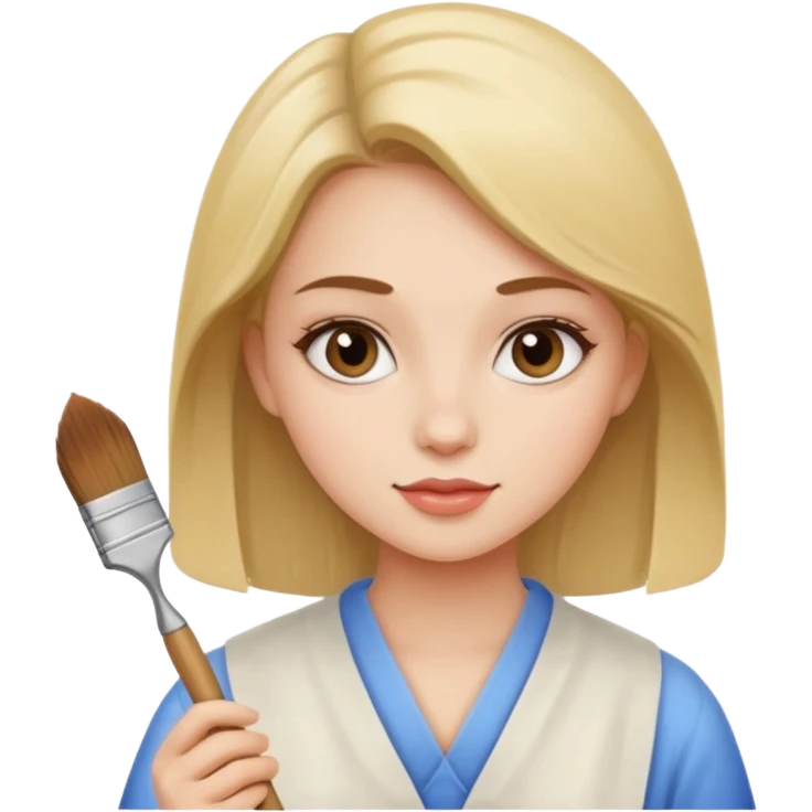 دختر زیبا و نقاش emoji