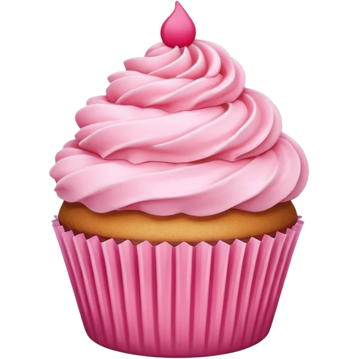 Cupcake with pink icing emoji