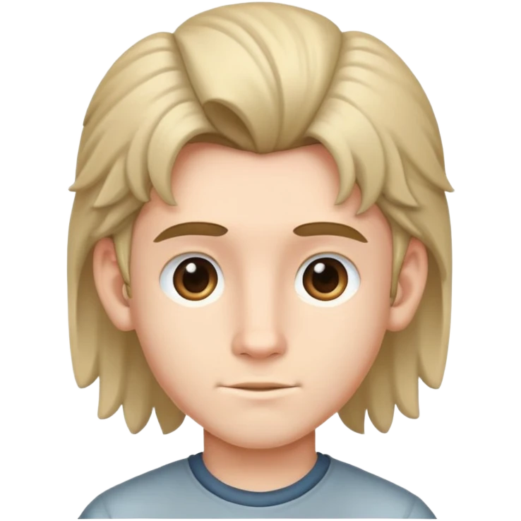boy with big ears and a mullet hairstyle emoji