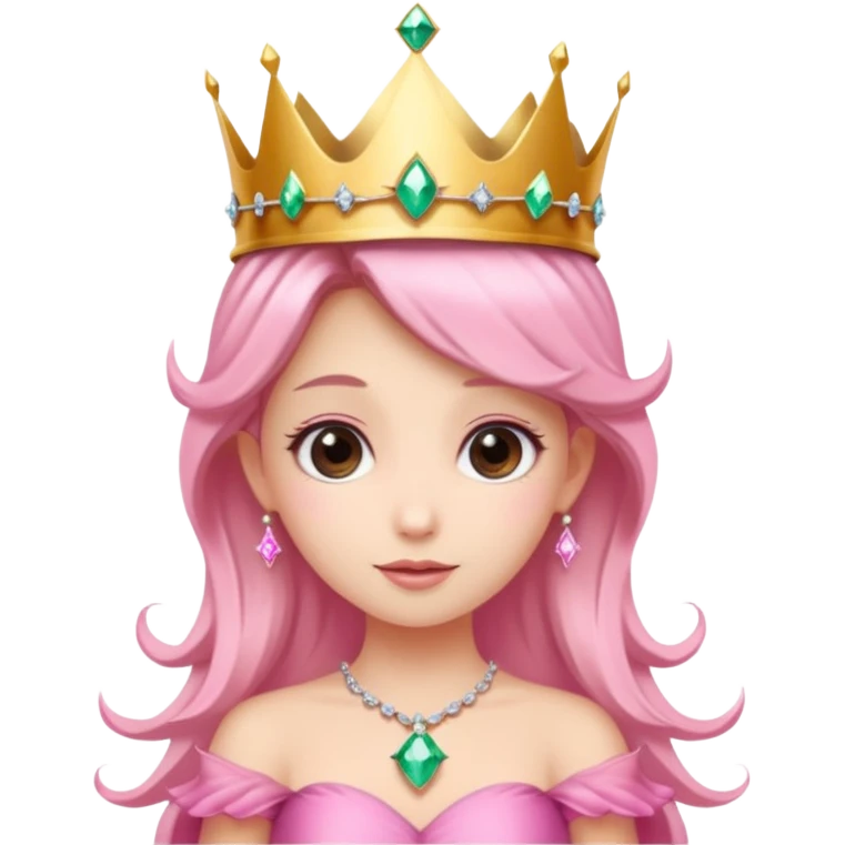 🧚🏻🪄💎 و تاج روی سر لباس صورتی  emoji